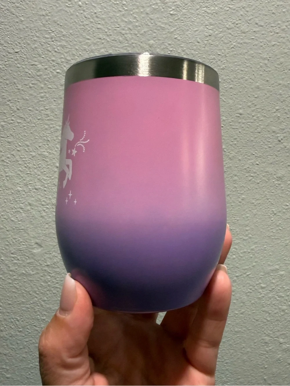 Pink and Purple Unicorn Stemless Tumbler - Home Accents